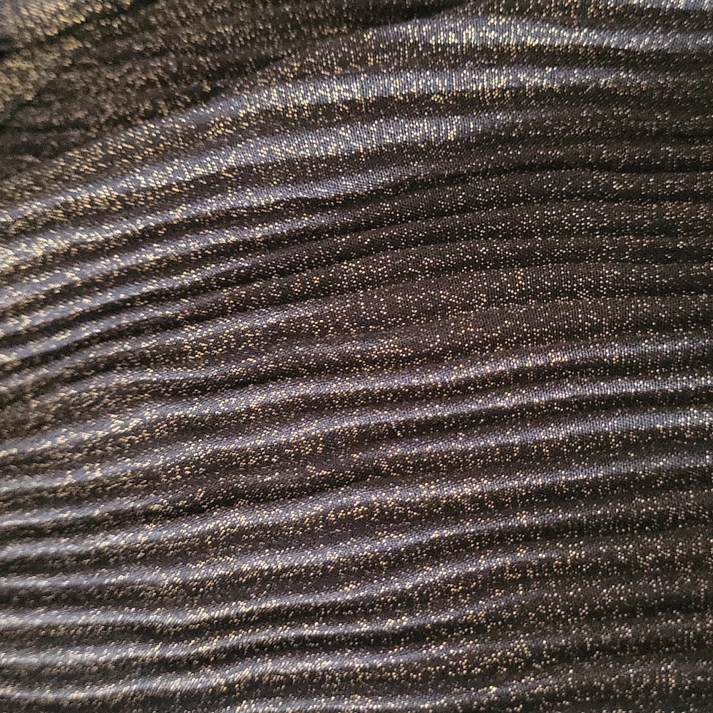 Nanette black and bronze tie shimmer neck blouse top - Picture 5 of 5